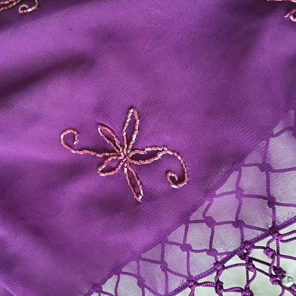 Rima Purple Beaded Sarong NWOT - Picture 4 of 8